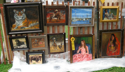 Art Show (Oil Paintings) Figures Landscape Wildlife Exhibit