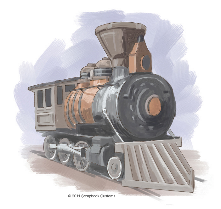 Railroad Art Classic Illustration