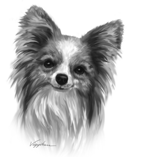 "Dog Head Portrait Painting"