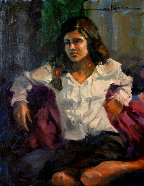 "The Freshman" oil painting by Dean Vigyikan