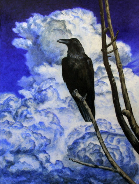 "Fine Art Wildlife Raven & Cloud"