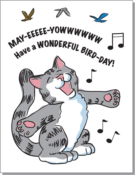 Humorous Birthday Animal Illustration