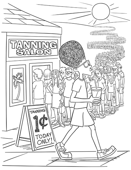 Black & White Line Art Drawing