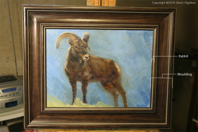 Mountain Sheep Wildlife Oil Painting