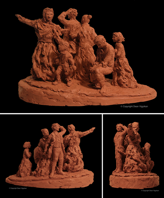 Church History Group Clay Figurative Art