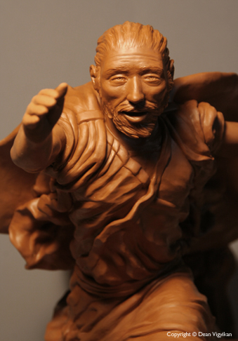 peter, apostle, sculpture, polymer, clay, miracle, bible, story, sea of galilee, walking, water