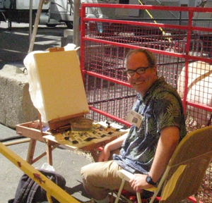 Canvas, artist, plein air, painting, acrylic, county fair, competition