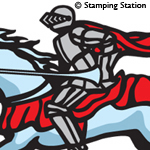 "Knight Horse Lance Drawing"