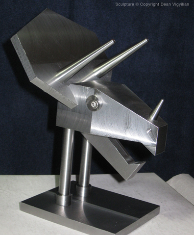 dinosaur, head, horns, shield, prehistoric, machining, milling, lathe, turning